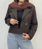 کت کراپ مازراتی یقه انگلیسی