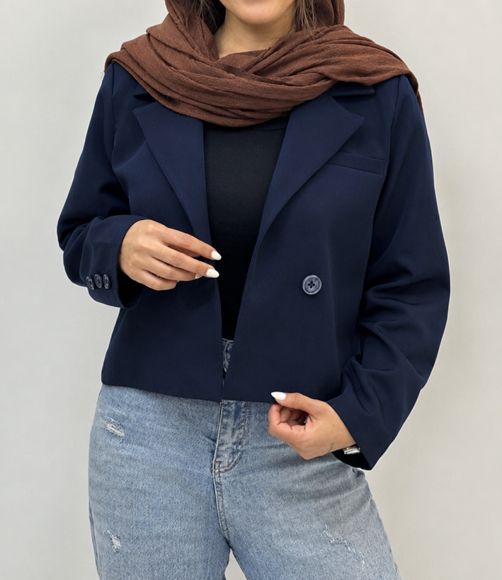 کت کراپ مازراتی یقه انگلیسی