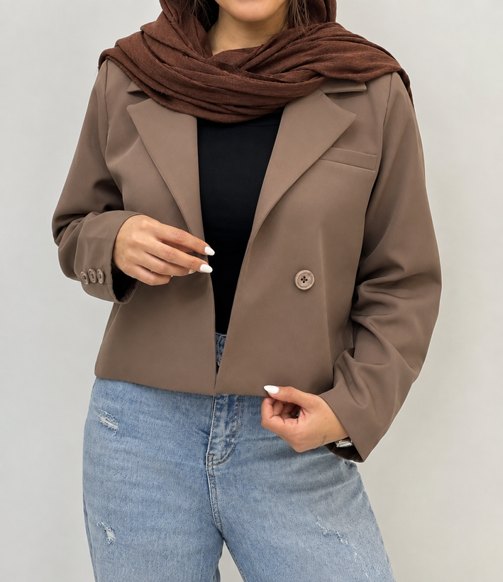 کت کراپ مازراتی یقه انگلیسی